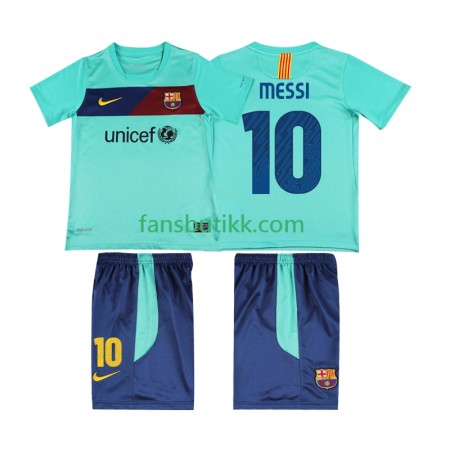 Fotballdrakt FC Barcelona Lionel Messi 10 2010 2011 Barn Retro Bortetrøye Kortermet